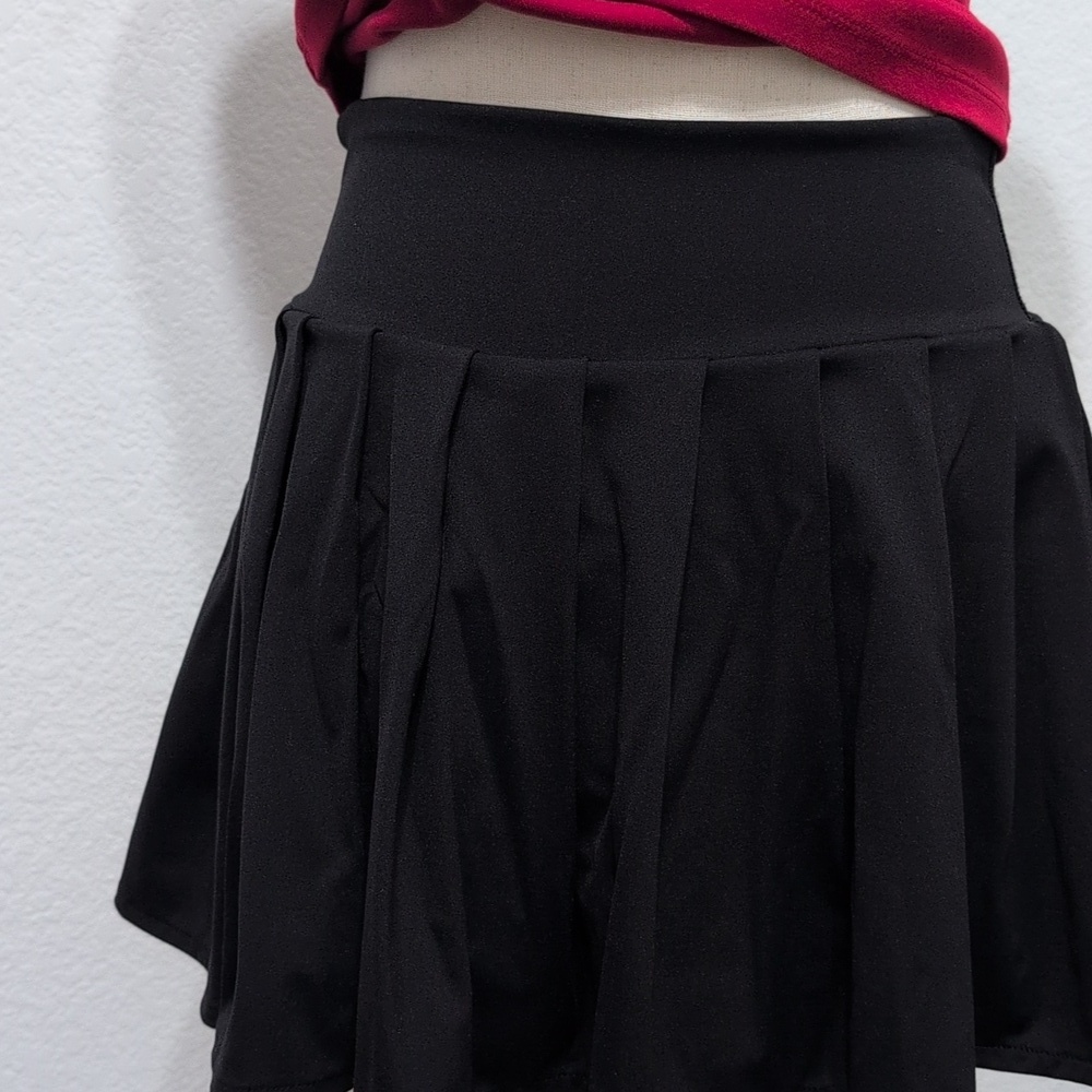 Nova Sport Tennis Skirt Skort Pleated Black Size Medium - Picture 4 of 10